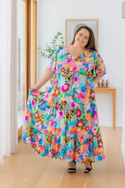 Proud Poppy Clothing Bonnie Dress in Floral Fancy by Kasey Rainbow Best