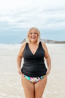 Proud Poppy Clothing Burleigh Tankini Top in Black Hot