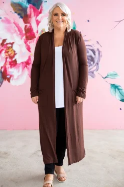 Proud Poppy Clothing Jane Cardigan in Chocolate Clearance
