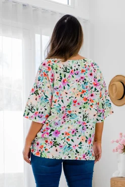 Proud Poppy Clothing Julia Linen Blend Top in Rose Fleur RoseFleur Fashion