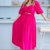 Proud Poppy Clothing Pippa Cut Out Dress in Pink Discount