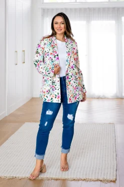 Proud Poppy Clothing Tammy Linen Blend Blazer in Rose Fleur RoseFleur New
