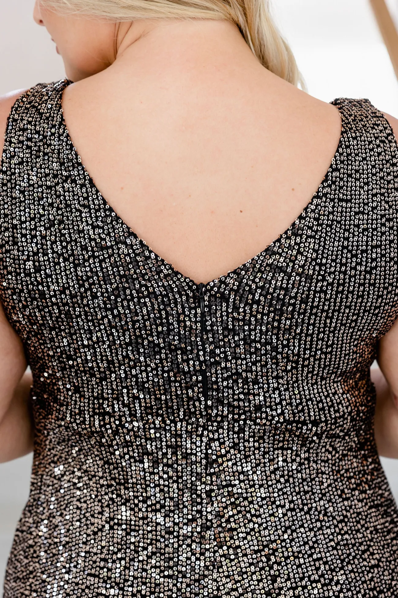 Proud Poppy Clothing Anastasia Sequin Maxi Dress in Black & Bronze New