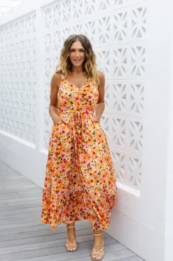 Proud Poppy Clothing April Maxi Dress in Sunshine Floral SunshineFloral Best