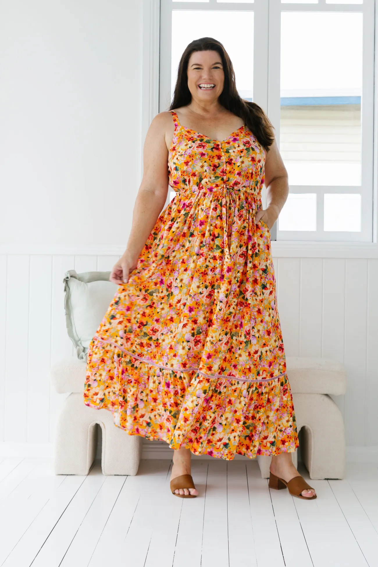 Proud Poppy Clothing April Maxi Dress in Sunshine Floral SunshineFloral Best