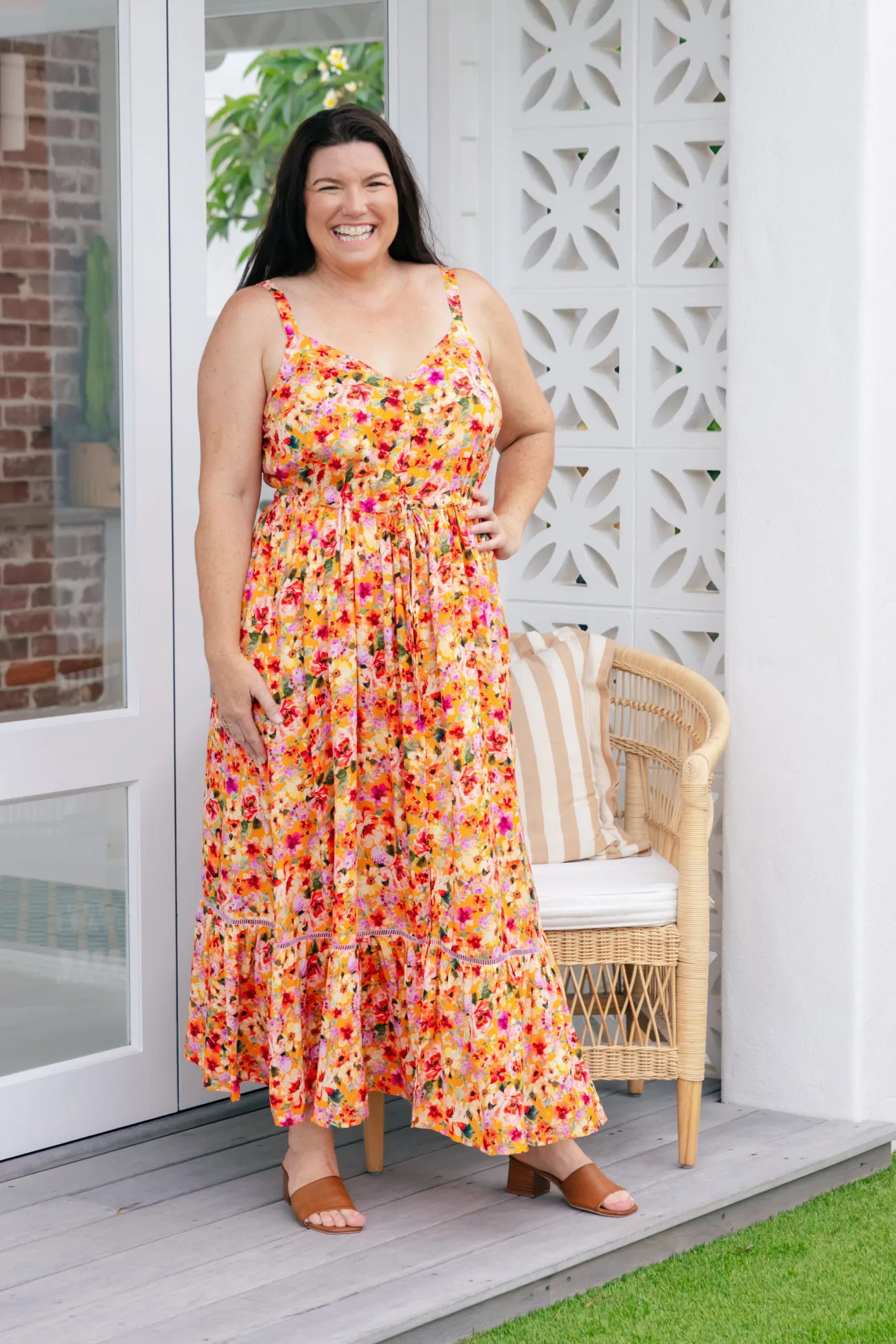 Proud Poppy Clothing April Maxi Dress in Sunshine Floral SunshineFloral Best