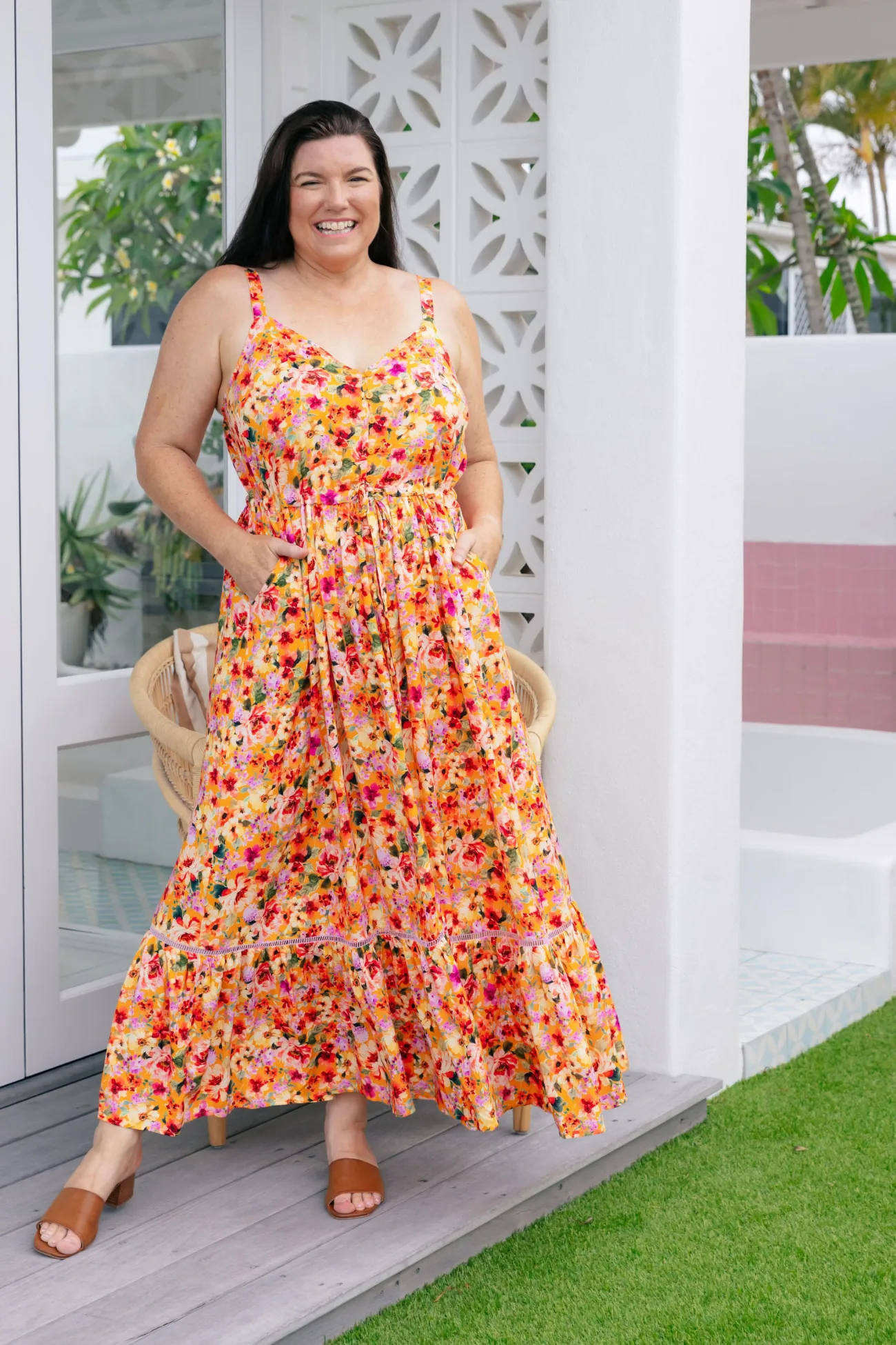 Proud Poppy Clothing April Maxi Dress in Sunshine Floral SunshineFloral Best