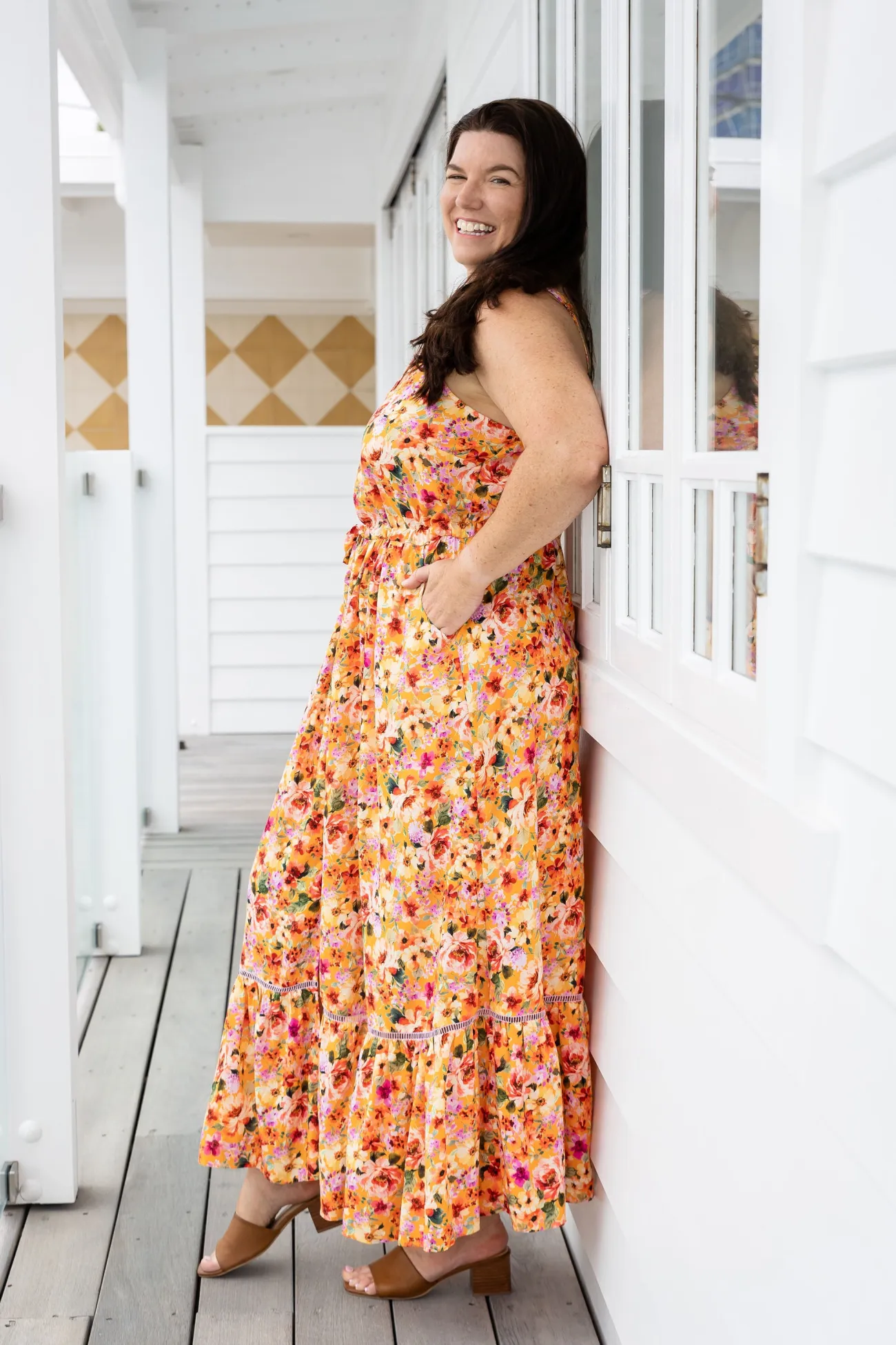 Proud Poppy Clothing April Maxi Dress in Sunshine Floral SunshineFloral Best