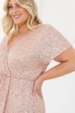 Proud Poppy Clothing Arabella Sequin Maxi Dress in Light Bronze Sale