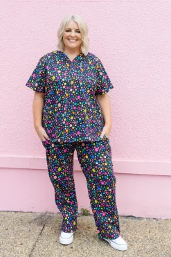 Proud Poppy Clothing Audrey Scrubs in Black Pebble by Kasey Rainbow Sale
