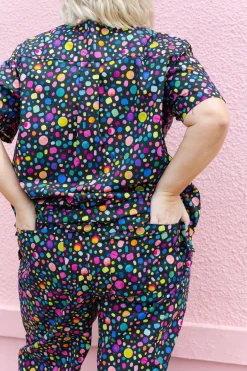 Proud Poppy Clothing Audrey Scrubs in Black Pebble by Kasey Rainbow Sale