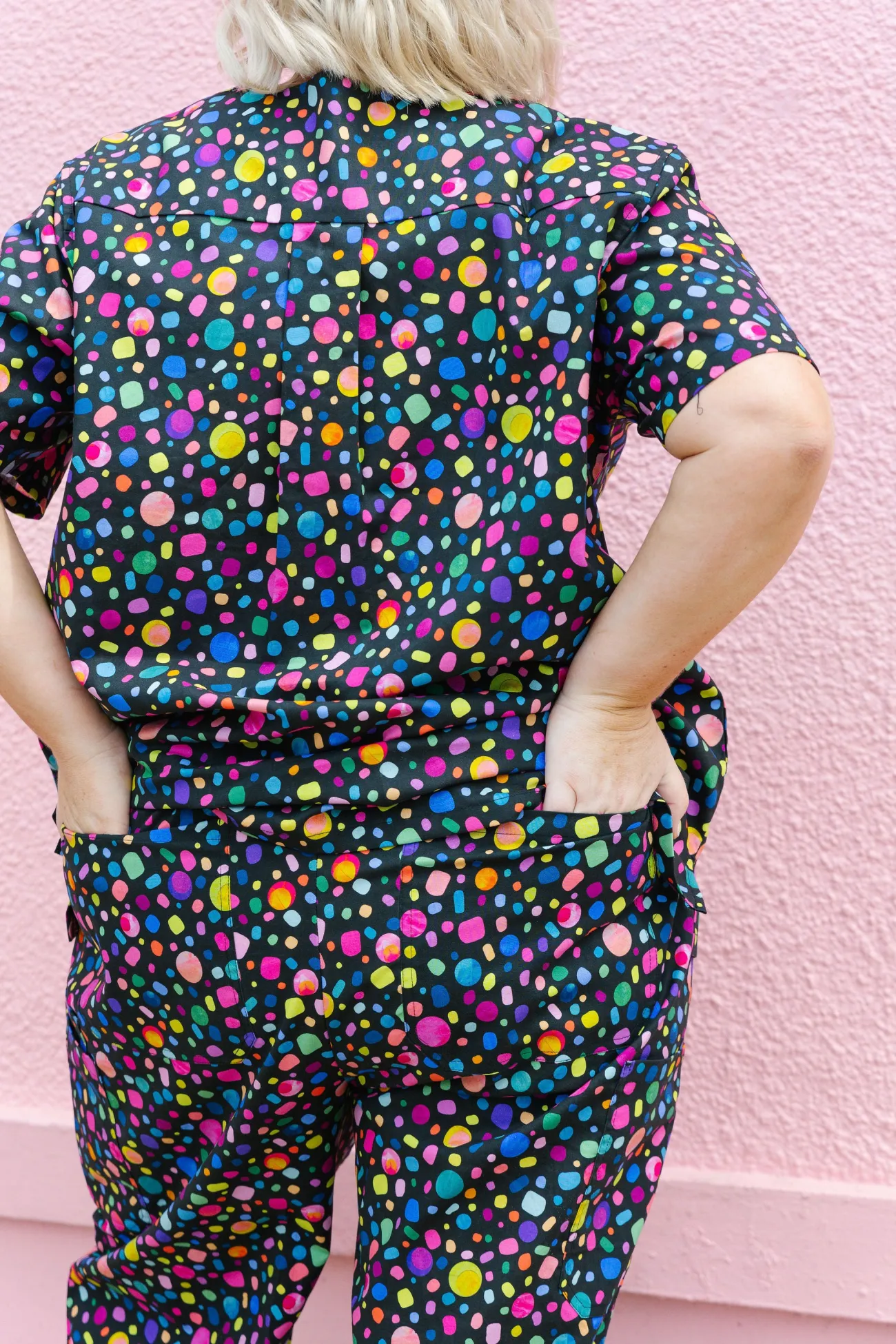 Proud Poppy Clothing Audrey Scrubs in Black Pebble by Kasey Rainbow Sale