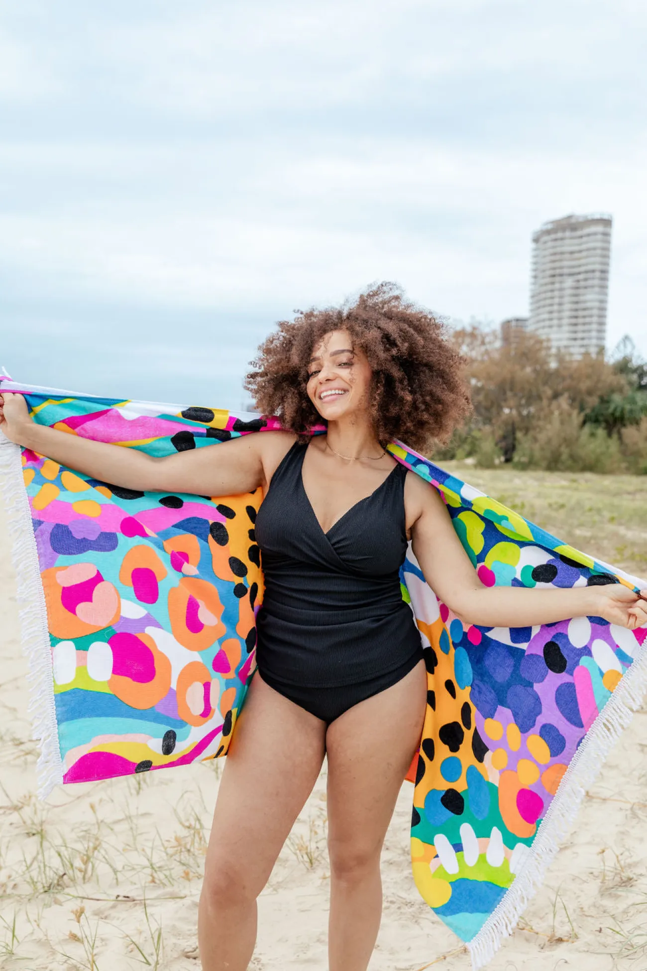 Proud Poppy Clothing Beach Towel in Kasey Swim by Kasey Rainbow Sale