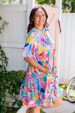 Proud Poppy Clothing Bianca Dress in Peachy Keen by Kasey Rainbow New