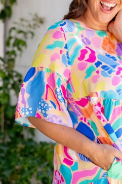 Proud Poppy Clothing Bianca Dress in Peachy Keen by Kasey Rainbow New
