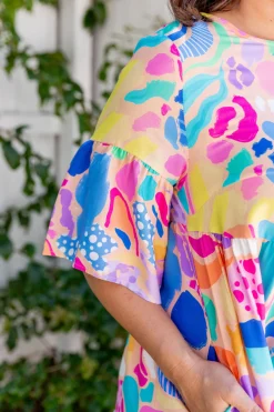 Proud Poppy Clothing Bianca Dress in Peachy Keen by Kasey Rainbow New