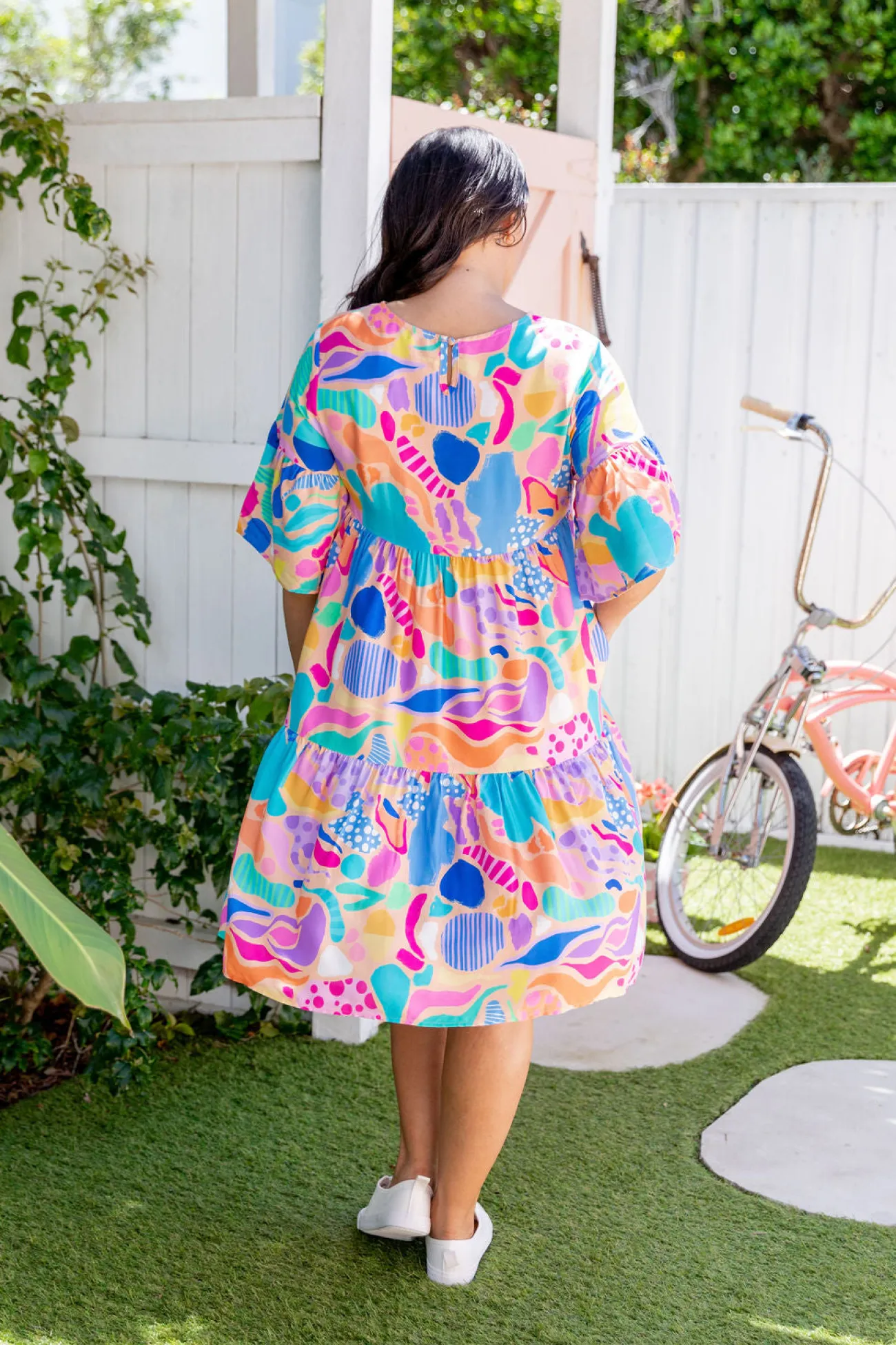 Proud Poppy Clothing Bianca Dress in Peachy Keen by Kasey Rainbow New