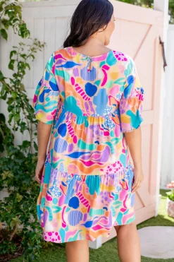 Proud Poppy Clothing Bianca Dress in Peachy Keen by Kasey Rainbow New