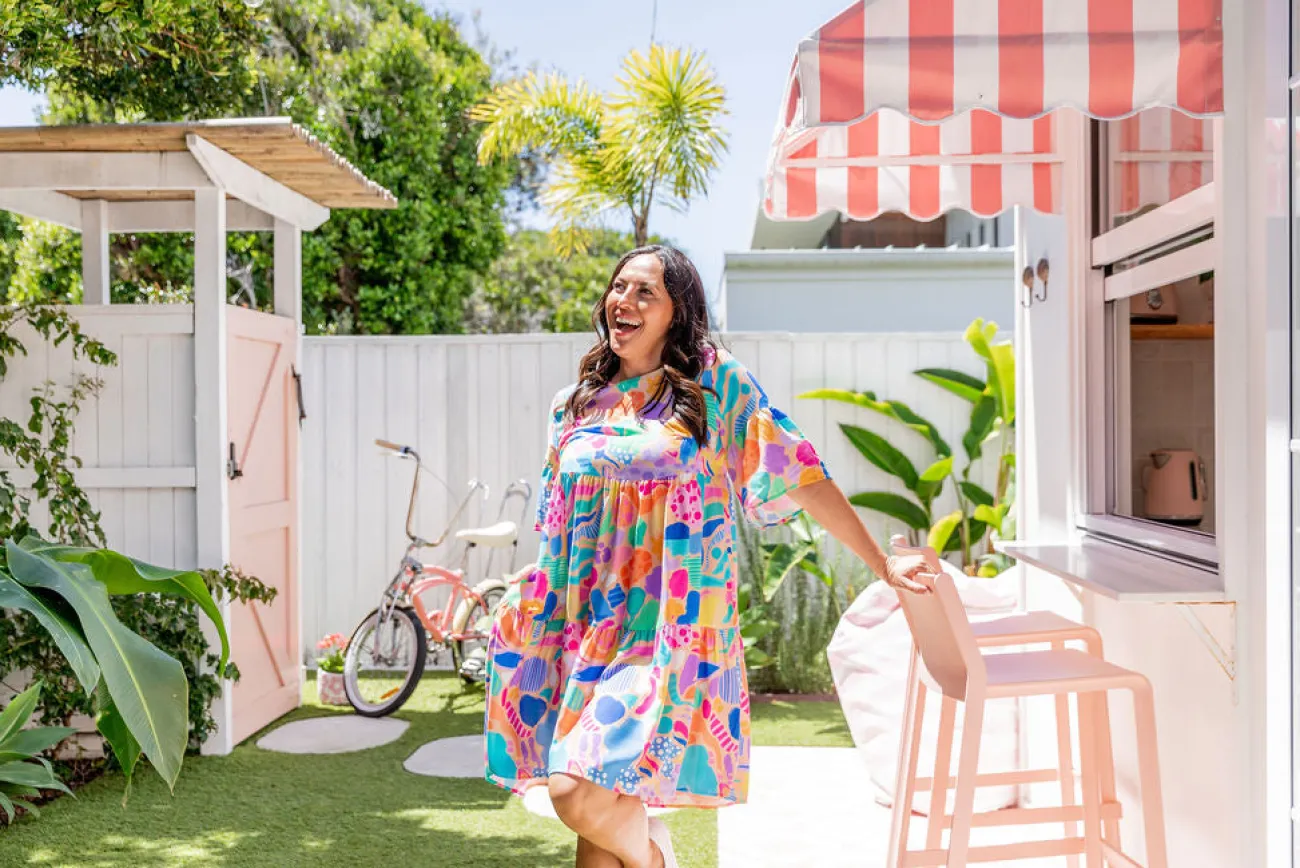 Proud Poppy Clothing Bianca Dress in Peachy Keen by Kasey Rainbow New