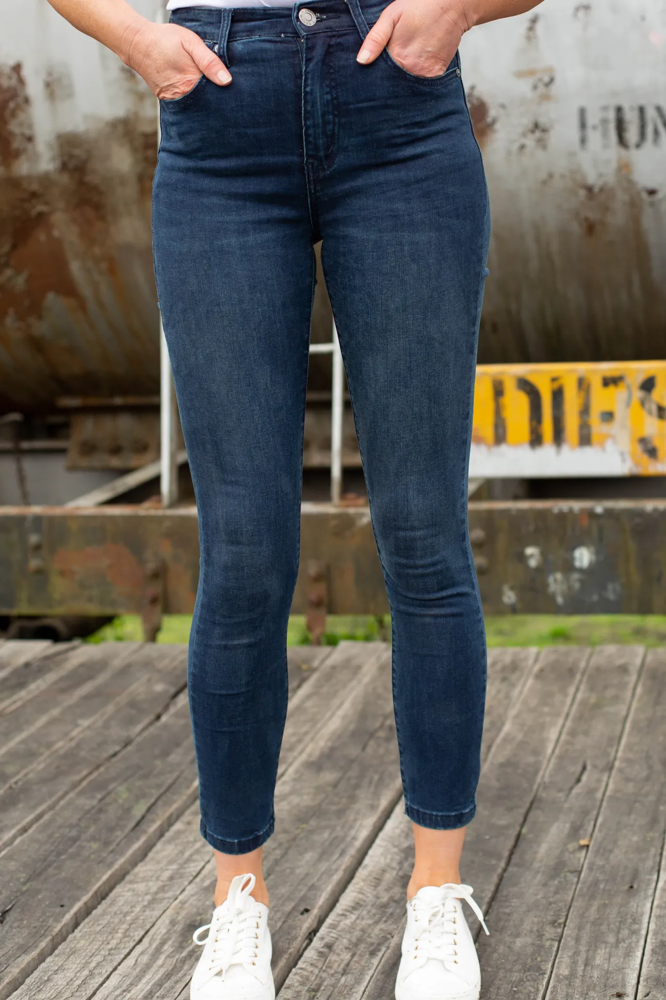 Proud Poppy Clothing Billie Jeans in Dark Blue DarkBlue Fashion