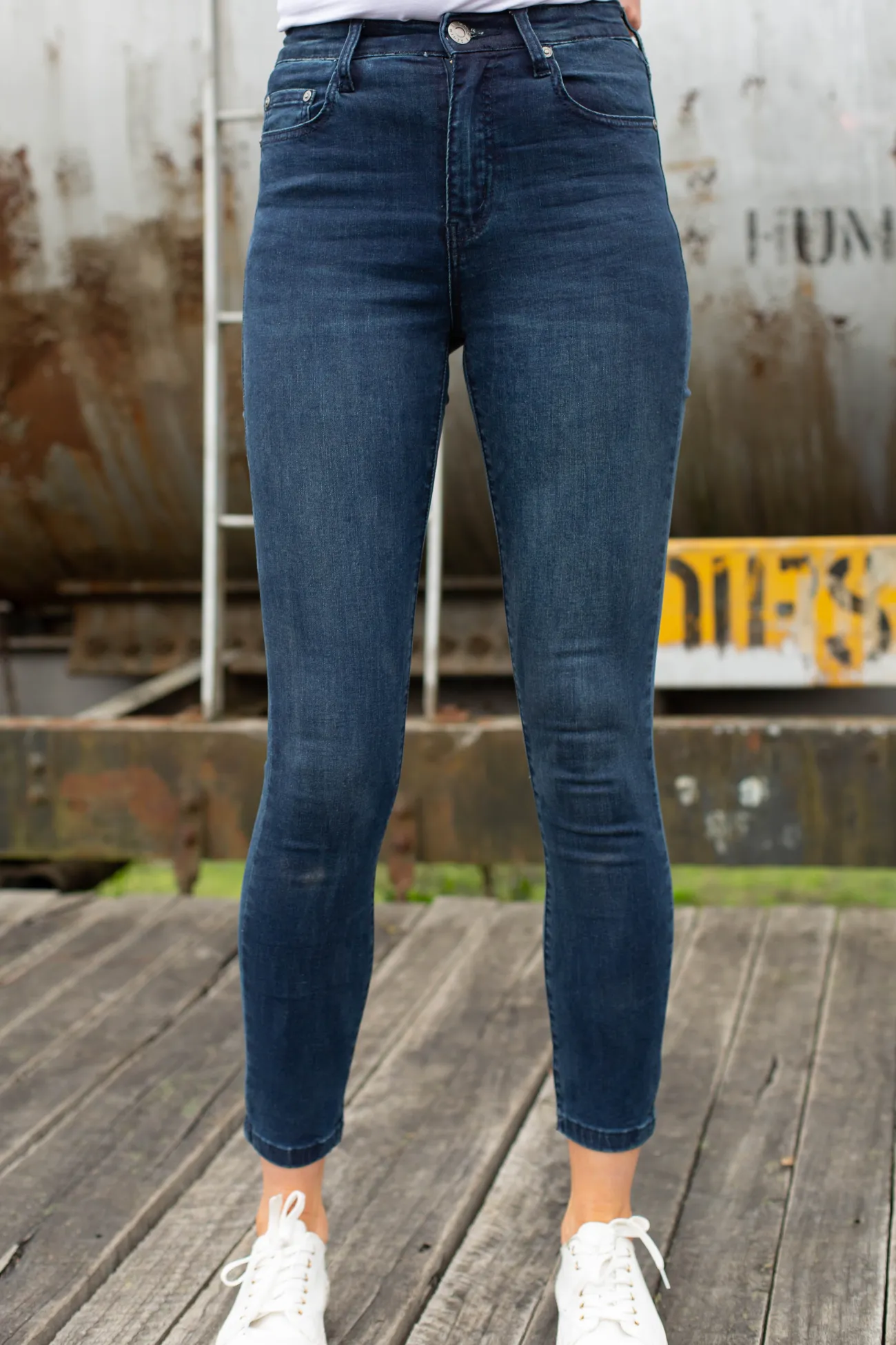 Proud Poppy Clothing Billie Jeans in Dark Blue DarkBlue Fashion