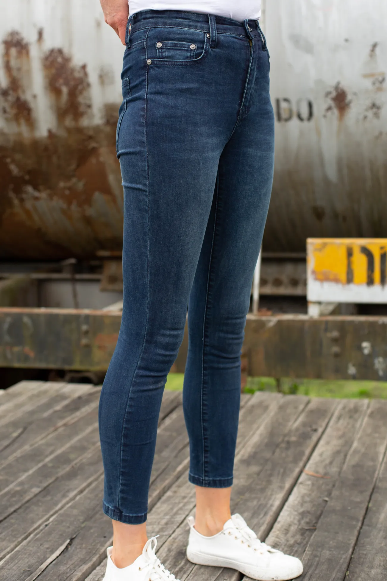 Proud Poppy Clothing Billie Jeans in Dark Blue DarkBlue Fashion