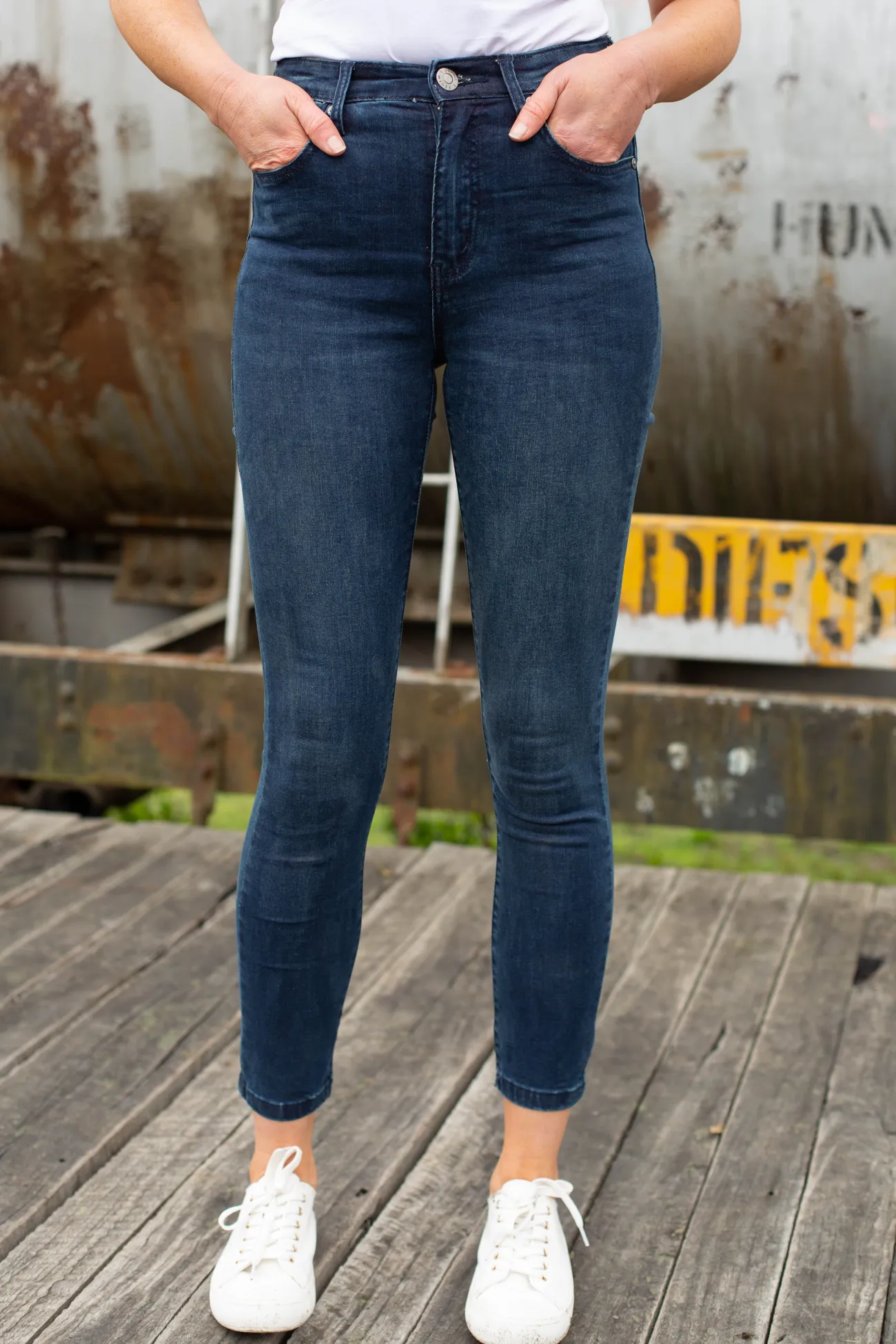 Proud Poppy Clothing Billie Jeans in Dark Blue DarkBlue Fashion