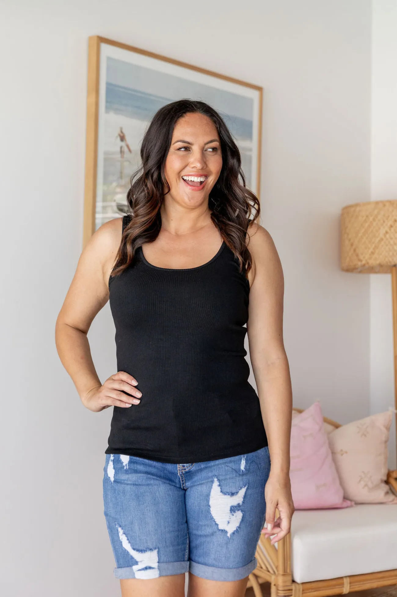 Proud Poppy Clothing Billi Tank in Black Discount