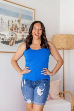 Proud Poppy Clothing Billi Tank in Cobalt Blue CobaltBlue Outlet