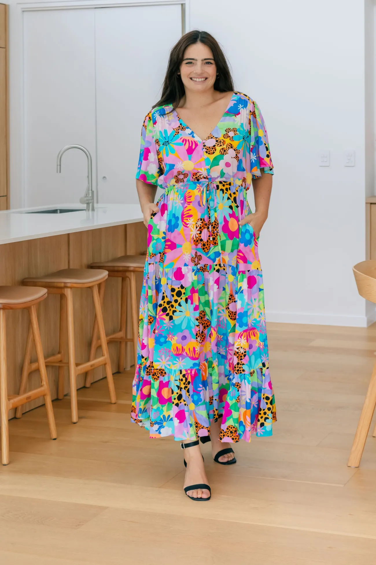 Proud Poppy Clothing Bonnie Dress in Floral Fancy by Kasey Rainbow Best