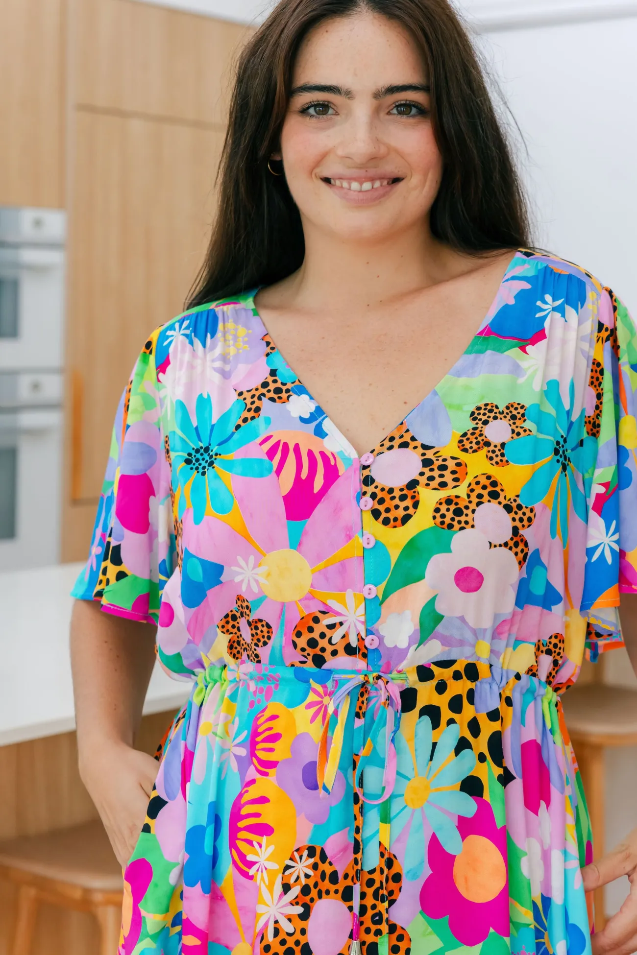 Proud Poppy Clothing Bonnie Dress in Floral Fancy by Kasey Rainbow Best