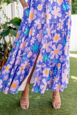 Proud Poppy Clothing Bonnie Dress in Lilac Daisies LilacDaisies New