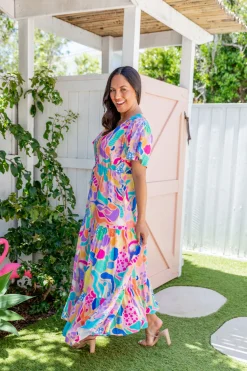Proud Poppy Clothing Bonnie Dress in Peachy Keen by Kasey Rainbow New