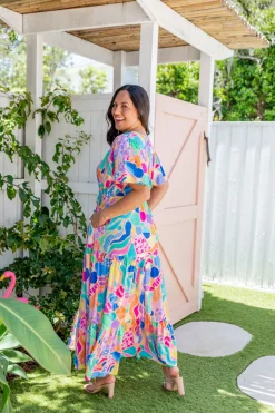 Proud Poppy Clothing Bonnie Dress in Peachy Keen by Kasey Rainbow New