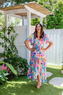 Proud Poppy Clothing Bonnie Dress in Peachy Keen by Kasey Rainbow New