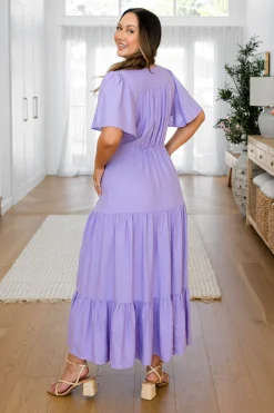 Proud Poppy Clothing Bonnie Linen Blend Maxi Dress in Lavender Best