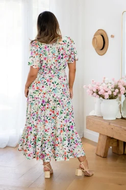 Proud Poppy Clothing Bonnie Linen Blend Maxi Dress in Rose Fleur RoseFleur Online