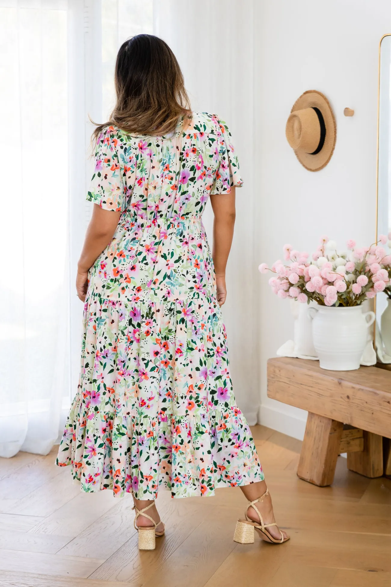 Proud Poppy Clothing Bonnie Linen Blend Maxi Dress in Rose Fleur RoseFleur Online