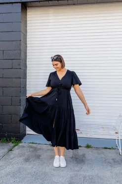 Proud Poppy Clothing Bonnie Maxi Dress in Black Fashion