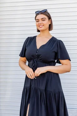 Proud Poppy Clothing Bonnie Maxi Dress in Black Fashion