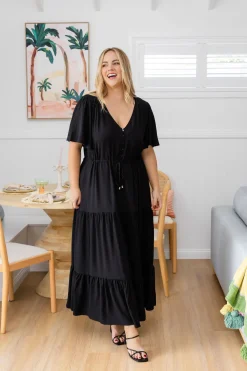 Proud Poppy Clothing Bonnie Maxi Dress in Black Fashion