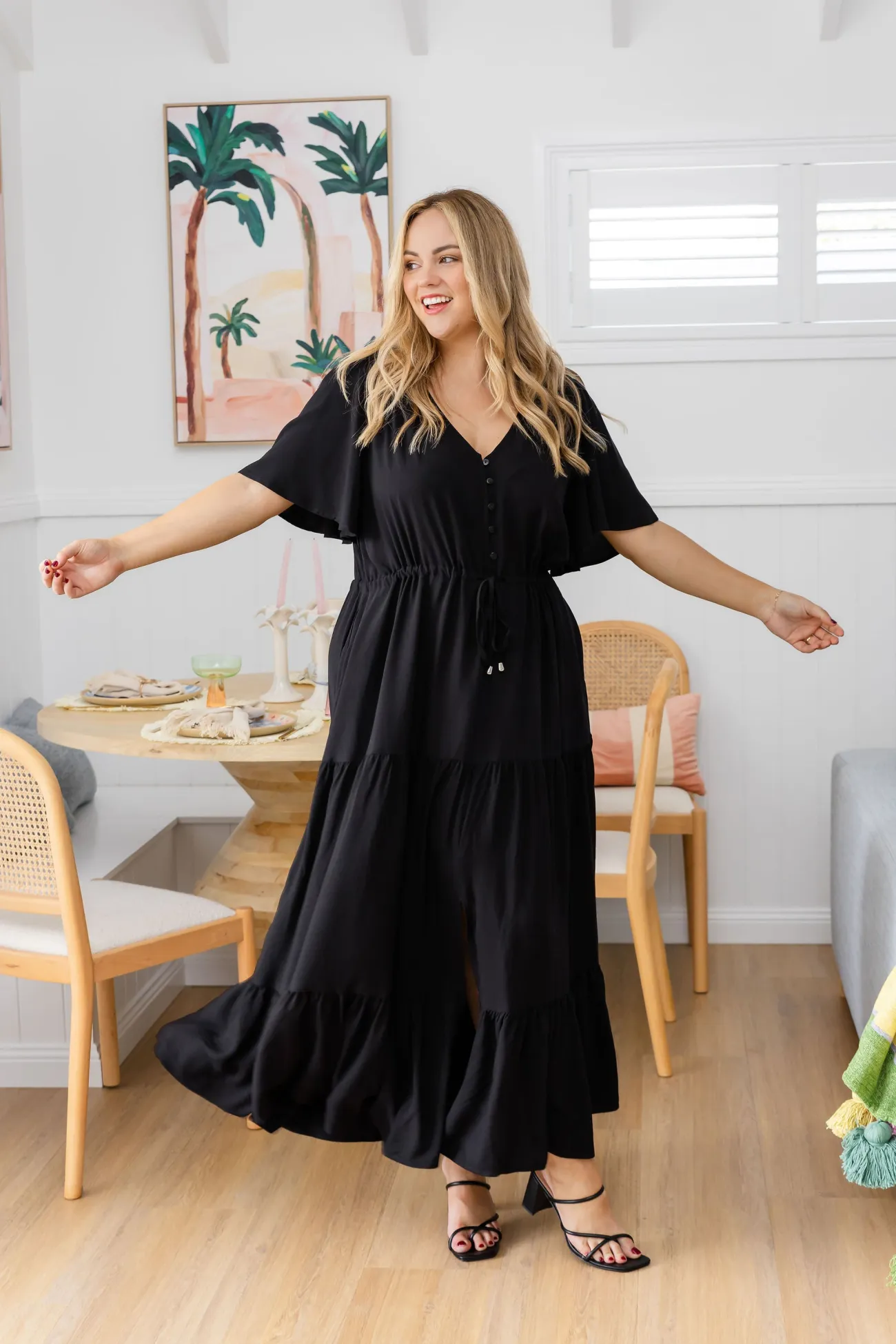 Proud Poppy Clothing Bonnie Maxi Dress in Black Fashion