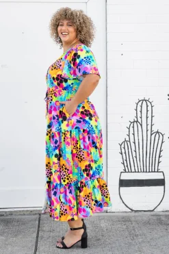 Proud Poppy Clothing Bonnie Maxi Dress in Messy Mind by Kasey Rainbow Clearance