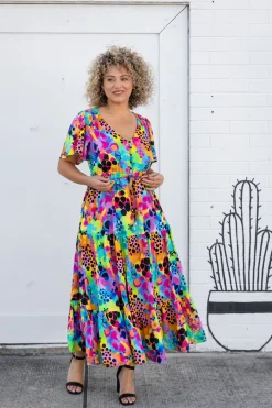 Proud Poppy Clothing Bonnie Maxi Dress in Messy Mind by Kasey Rainbow Clearance