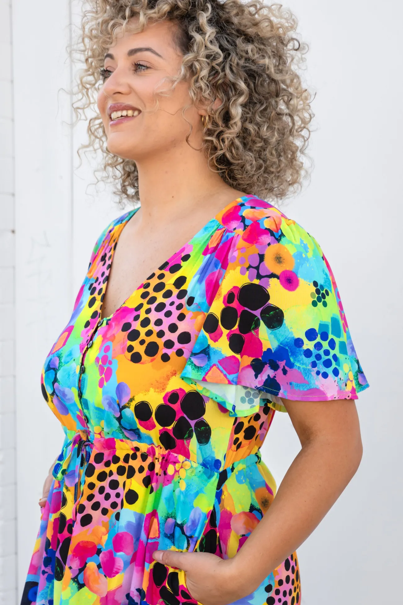 Proud Poppy Clothing Bonnie Maxi Dress in Messy Mind by Kasey Rainbow Clearance