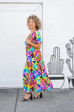 Proud Poppy Clothing Bonnie Maxi Dress in Messy Mind by Kasey Rainbow Clearance