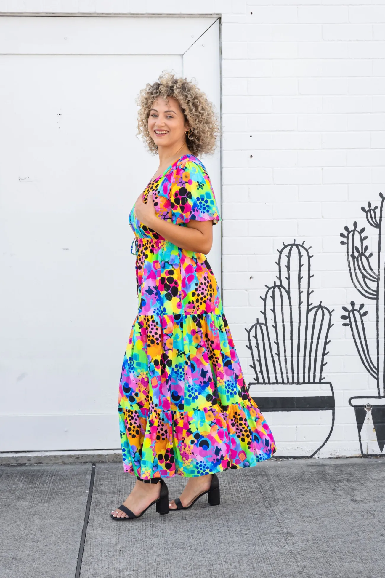 Proud Poppy Clothing Bonnie Maxi Dress in Messy Mind by Kasey Rainbow Clearance