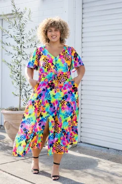 Proud Poppy Clothing Bonnie Maxi Dress in Messy Mind by Kasey Rainbow Clearance