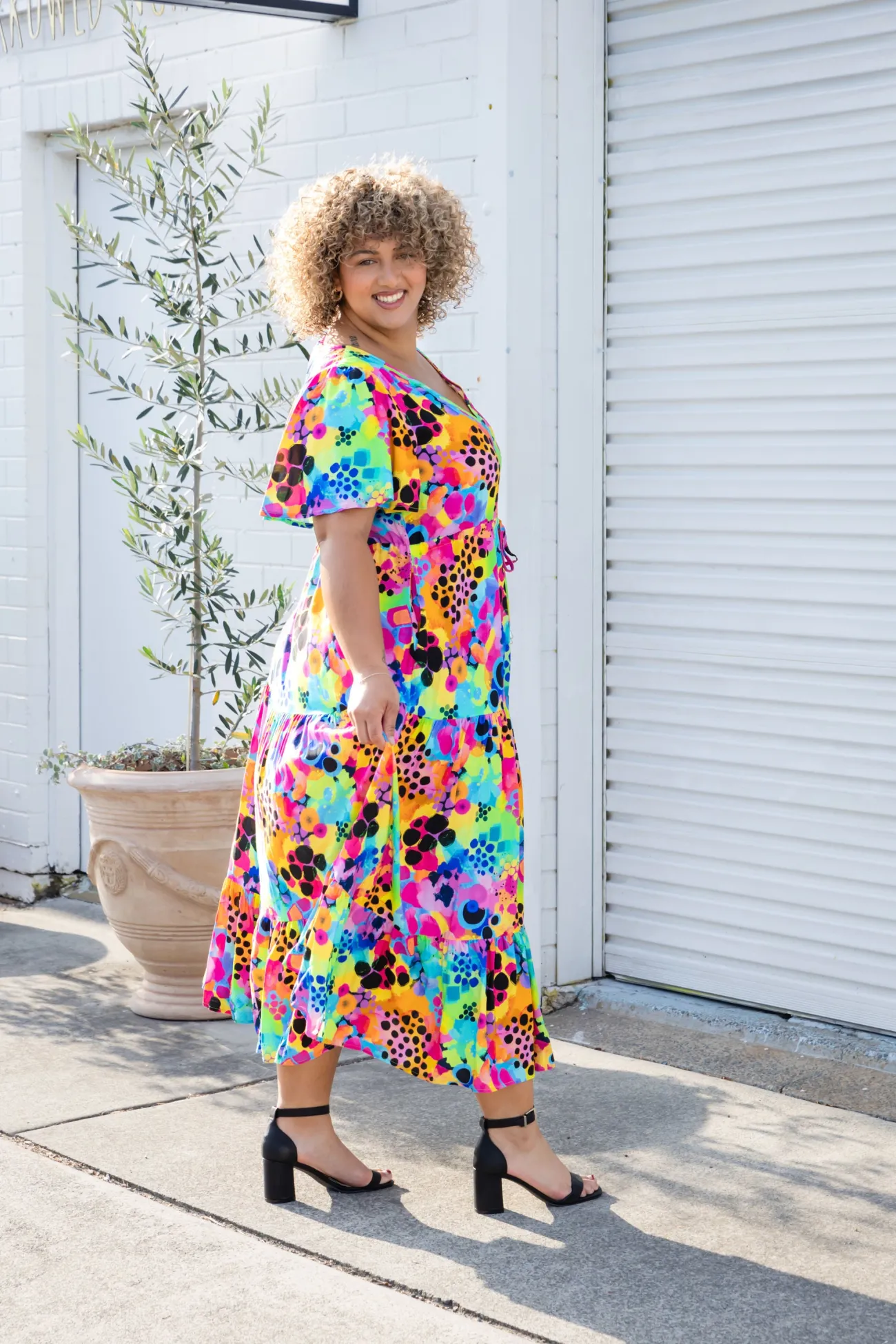 Proud Poppy Clothing Bonnie Maxi Dress in Messy Mind by Kasey Rainbow Clearance