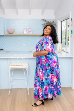 Proud Poppy Clothing Bonnie Maxi Dress in Midnight Safari by Kasey Rainbow Sale